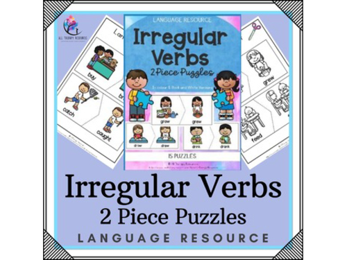 IRREGULAR VERBS - 15 puzzles - Language, English, Speech, SPED
