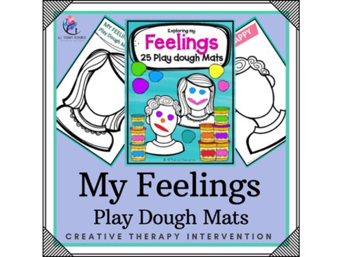 25 Feelings Preschool Play Dough Mats - Emotion Play Doh Activities