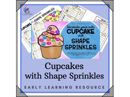Decorate your own Cupcakes with Shape Sprinkles - Colours Numbers and Shapes