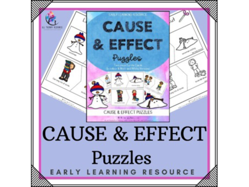 Cause And Effect 2 Piece Puzzles Task Cards Printable No Prep Teaching Resources 8349