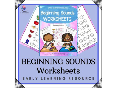 FREE - Beginning Sounds Worksheets - Letter Alphabet Recognition Preschool