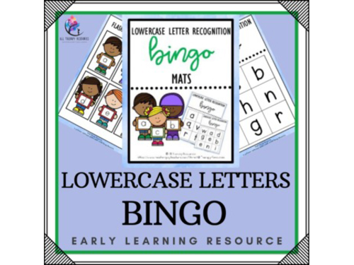 Alphabet Bingo - Lowercase Letters Game - Literacy Phonics Reading Strategies