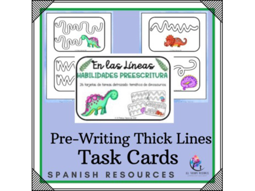 SPANISH VERSION Pre-writing Tracing and Scissor Practice Task Skills Fine Motor