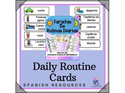 SPANISH VERSION - Daily Routine Cards - Visual Schedule Printable Cards for Home