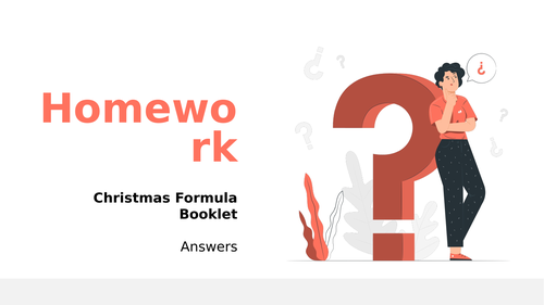 GCSE Business - Christmas Formula Homework