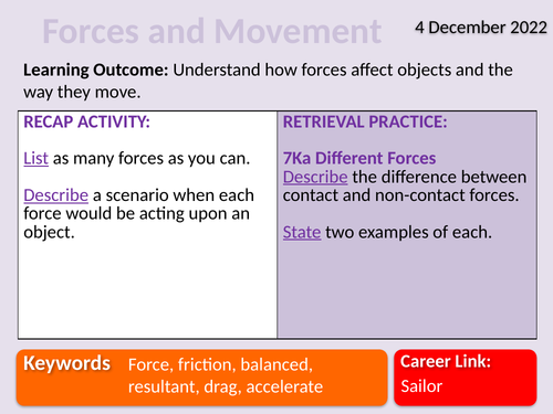 Exploring Science 9I- Forces and Motion