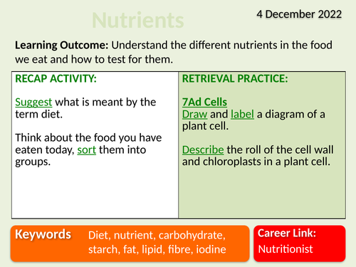 Exploring Science 8A- Food & Digestion