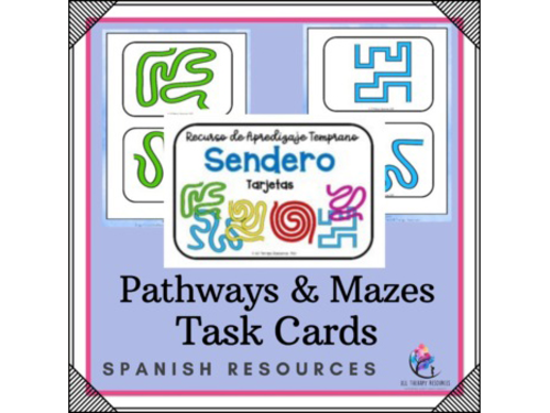 SPANISH VERSION - PATHWAYS - Early Learning Task Cards -  Fine Motor Skills