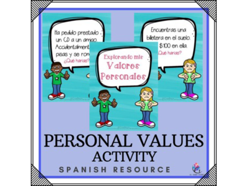 SPANISH VERSION - Exploring Personal Values Test Activity Worksheets
