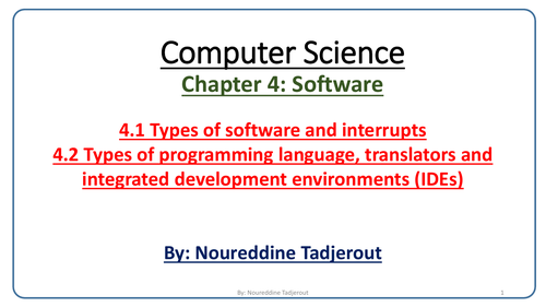 IGCSE- Year 2023 -Year 10 and 11- Chapter 4- Software