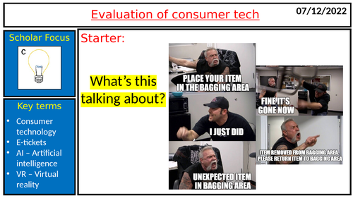 Evaluation of consumer technology