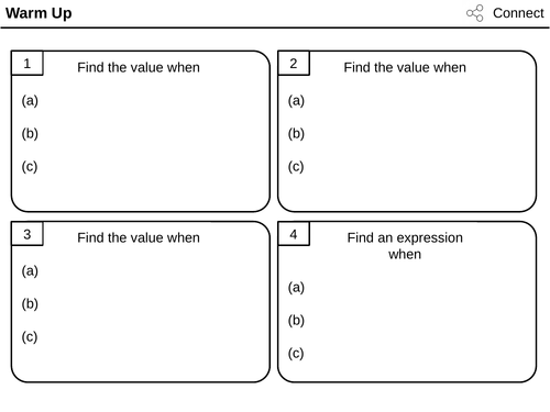 Function Notation - Substitution with both numbers and algebra