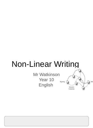 Creative Writing - Non-Linear Writing