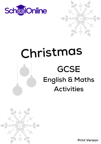GCSE Christmas Activities Pack - Printable black & white version