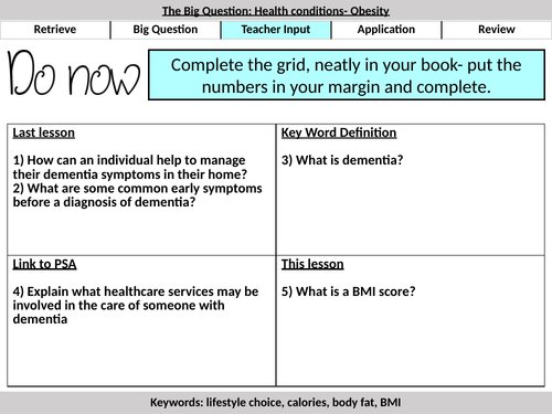 Component 2: L7: Health Conditions Obesity