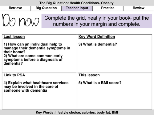Component 2: L7: Health Conditions Obesity