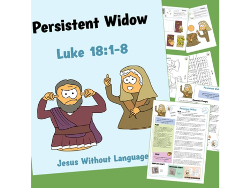 The Persistent Widow - Luke 17 - Kidmin Lesson & Bible Crafts