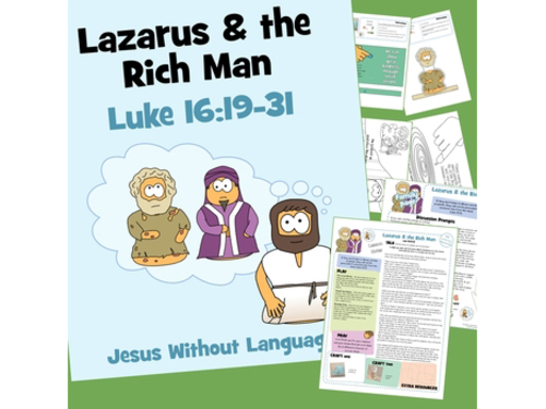 Lazarus and the Rich Man - Luke 16 - Kidmin Lesson & Bible Crafts