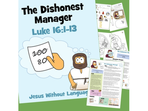 The Dishonest Manager - Luke 16 - Kidmin Lesson & Bible Crafts