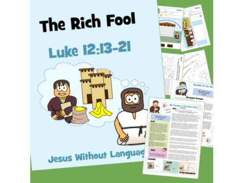 The Parable of the Rich Fool- Luke 12 - Kidmin Lesson & Bible Crafts