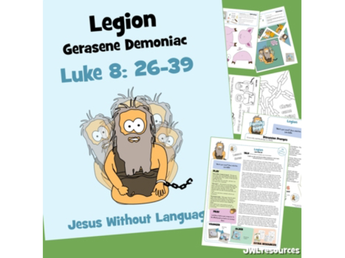 Legion (Gerasene Demoniac) - Luke 8 - Kidmin Lesson & Bible Crafts