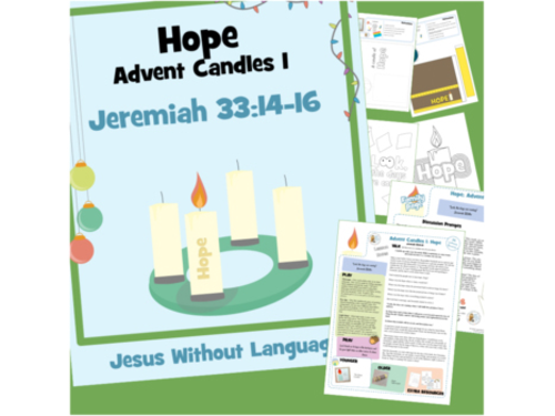 Advent Candle week 1 Lesson & Bible Crafts - Jeremiah 33