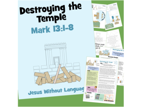 Destruction of the Temple Kids Ministry Lesson & Bible Crafts - Mark 13