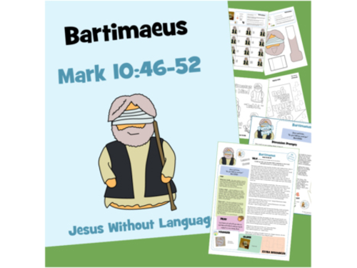 Bartimaeus Kids Ministry Lesson & Bible Crafts - Mark 10