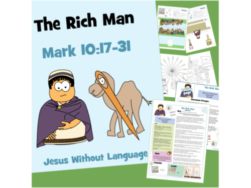 The Rich Man, Camel and Needle Ministry Lesson & Bible Crafts - Mark 10