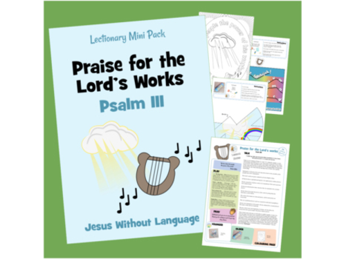 Psalm 111 - Kidmin Lesson & Bible Crafts + family study.