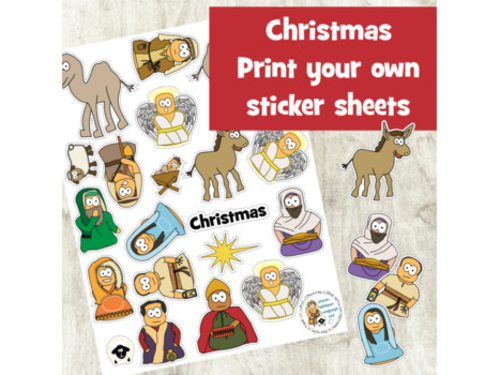 Christmas 'print your own' stickers