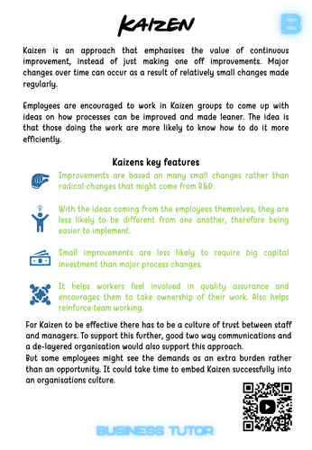 Kaizen - Business Revision