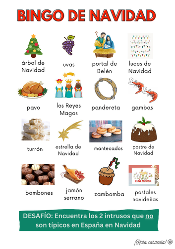 Bingo de Navidad | Teaching Resources