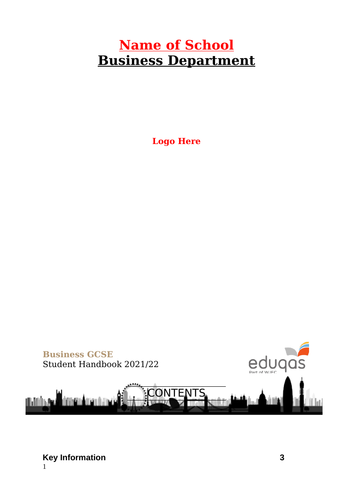 GCSE Business Student Handbook