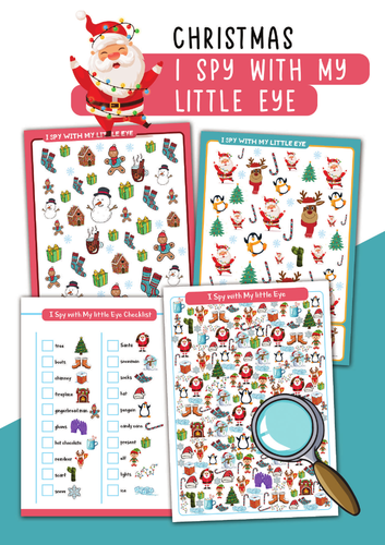I Spy Christmas Search and Find Activity