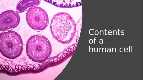 Cell contents (Animal) T-level health/healthcare science