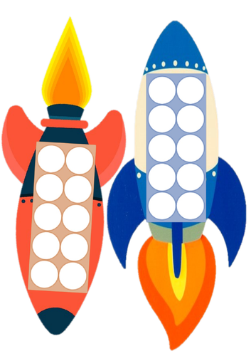 Numicon aliens and rockets