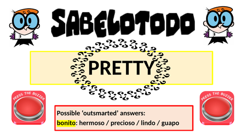 A Level Spanish 'Outsmarted' Game - Sabelotodo