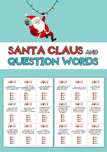 SANTA CLAUS AND QUESTION WORDS