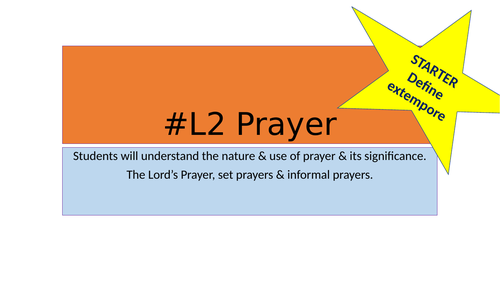 AQA RS GCSE: #L2 Prayer | Teaching Resources