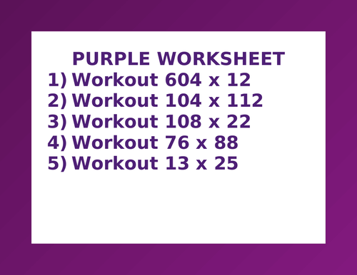 PURPLE WORKSHEET 15