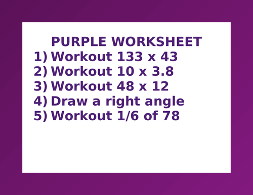 PURPLE WORKSHEET 23