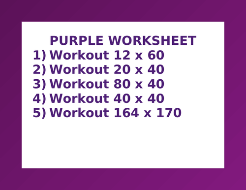 PURPLE WORKSHEET 26