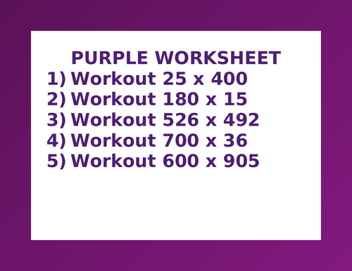 PURPLE WORKSHEET 35