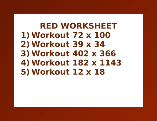 RED WORKSHEET 27