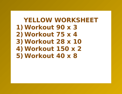 YELLOW WORKSHEET 44