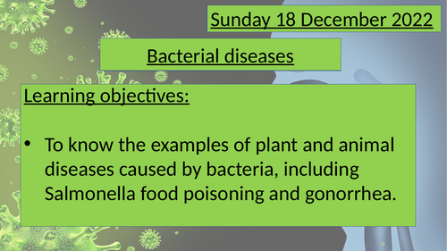 AQA Bacterial diseases PowerPoint with questions