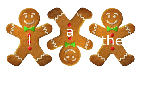 Tricky word gingerbread men