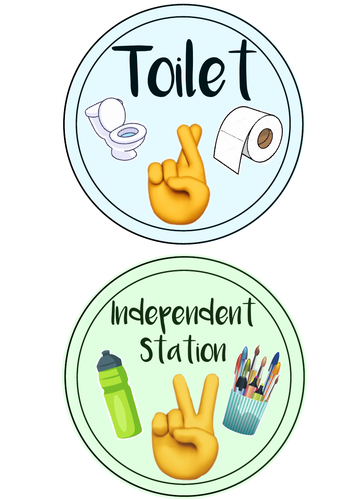 Toilet and Independent Station Symbol Stickers