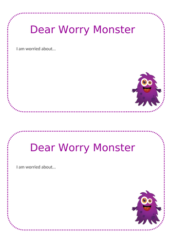 Worry Monster Slips